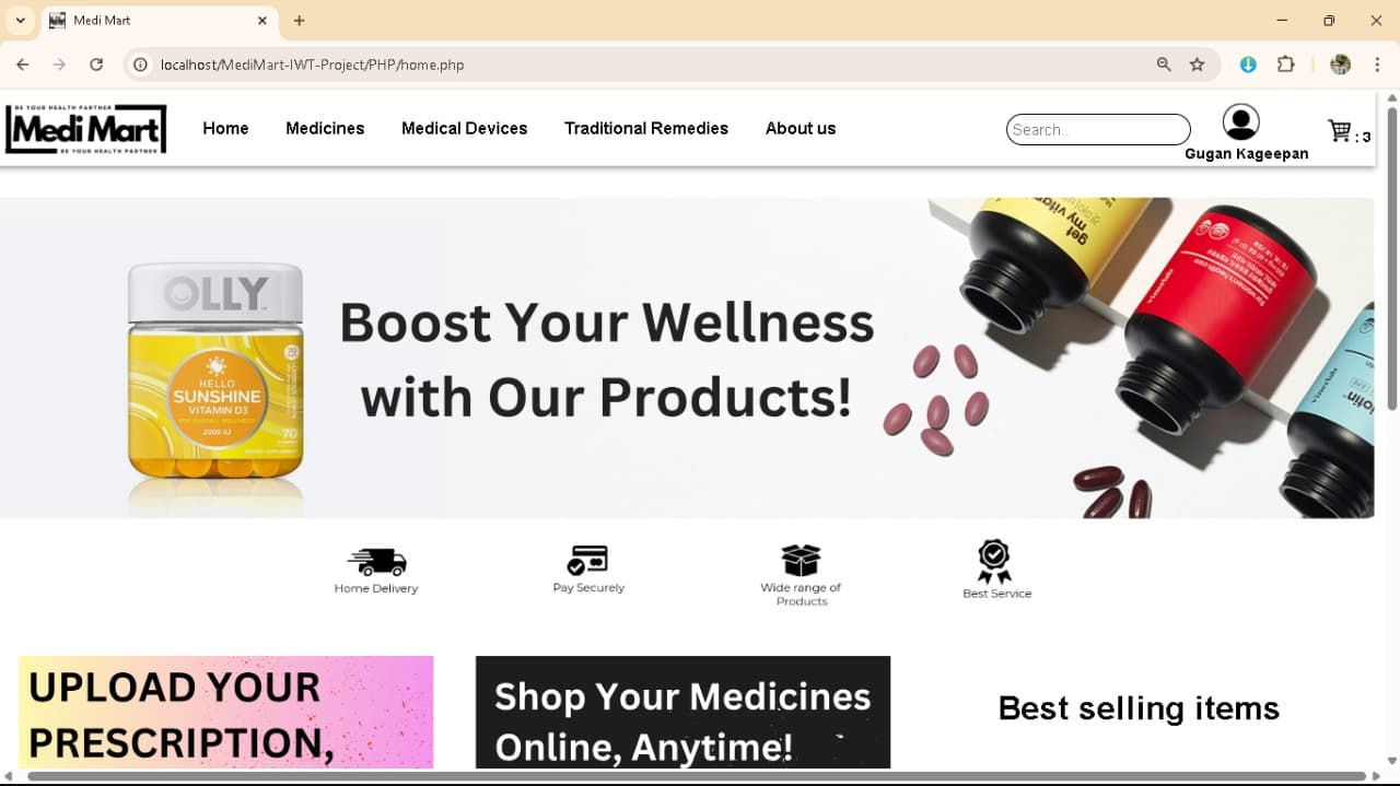 MediMart – Pharmacy Ordering Web Portal